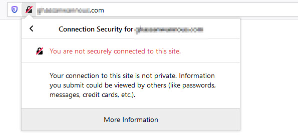 On-Page SEO - Not Secure Connection Image