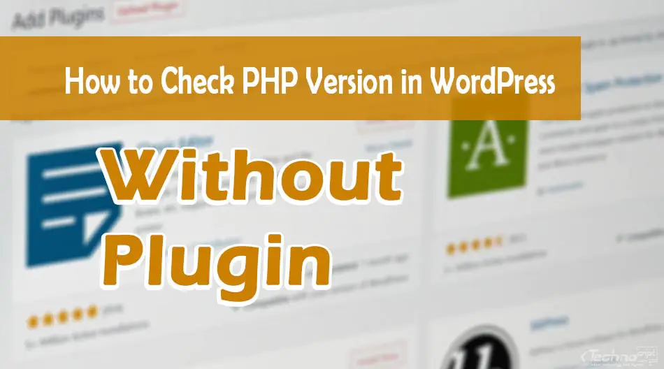 FI Check WordPress Php Version Without Plugin