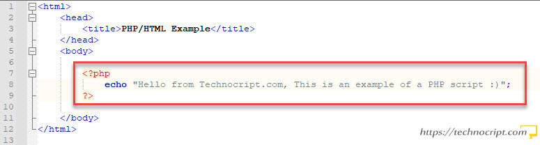 php code inside javascript