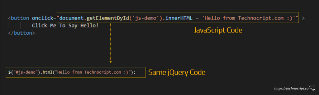 JS Code VS JQuery Code