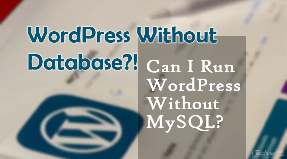 FI WordPress Without DataBase
