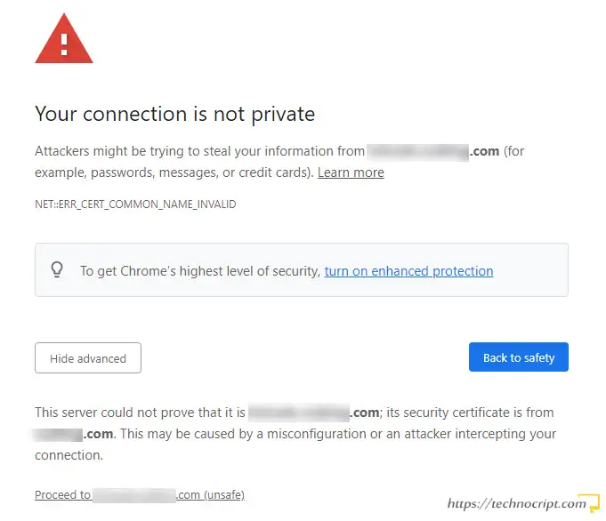 Invalid HTTPS - Chrome