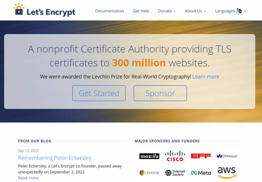 Lets Encrypt Certificate